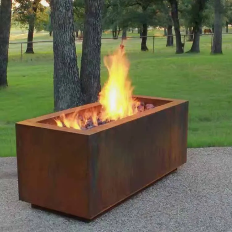 Corten Natural Gas Fire Pit
