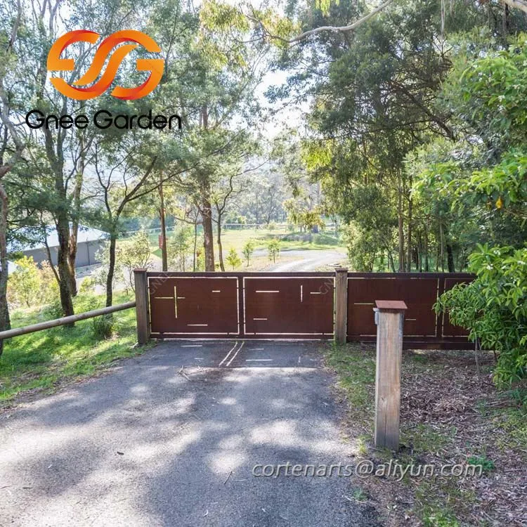 Corten Steel Backyard Hlau Rooj Qhov Rooj