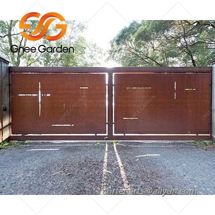 Corten Steel Backyard Hlau rooj vag tswv yim