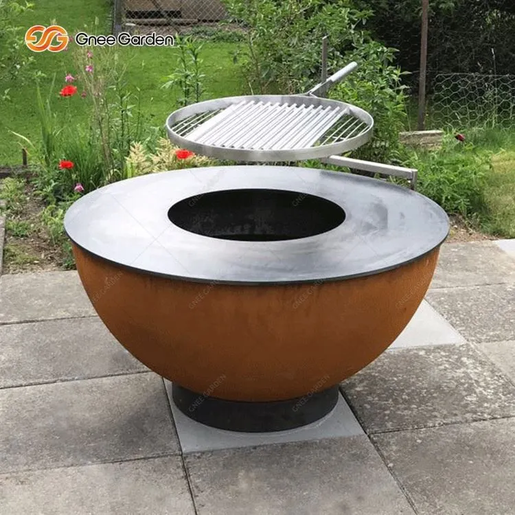 Corten Hlau Sab Nraud Barbecue Semi - Tsis Muaj Hluav Taws Xob