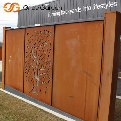 Corten Hlau etched ntoo txawv vaj perforated screen