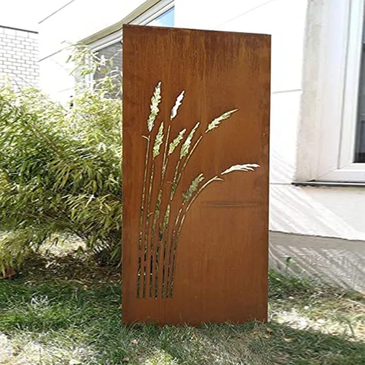 Corten Steel Garden Screen Rectangular Customized