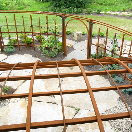 Corten Steel Sab nraum zoov Canopy Gazebo
