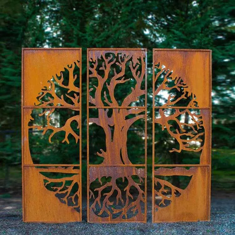 Corten Steel Screen Hlau Muab faib