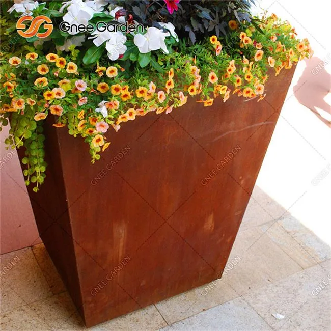 Kev cai Corten Steel Planters