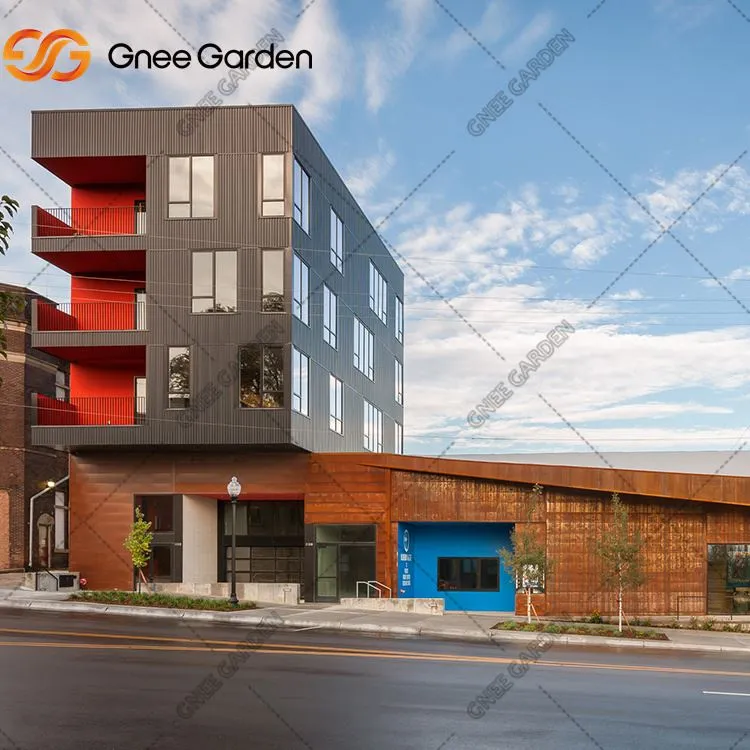 Hniav facade corten kab hlau rhuav phab ntsa