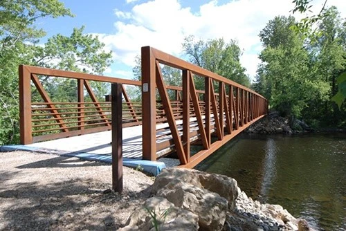 Corten Steel foot bridge construction Corten Steel foot bridge construction