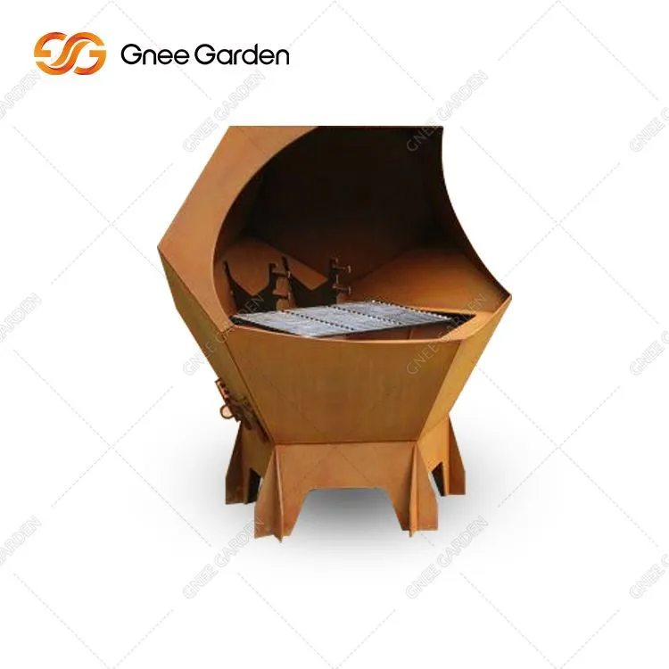 Loj Corten Steel Sab nraum zoov Grill