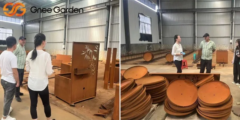 Corten Steel metal garden art Corten Steel metal garden art