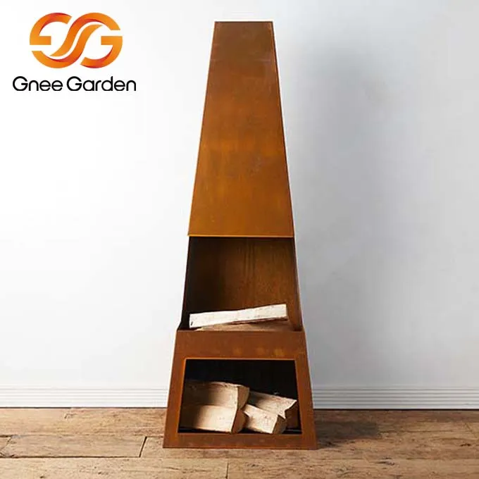 Sab nraum zoov Freestanding Corten Steel Rusty Qhov cub