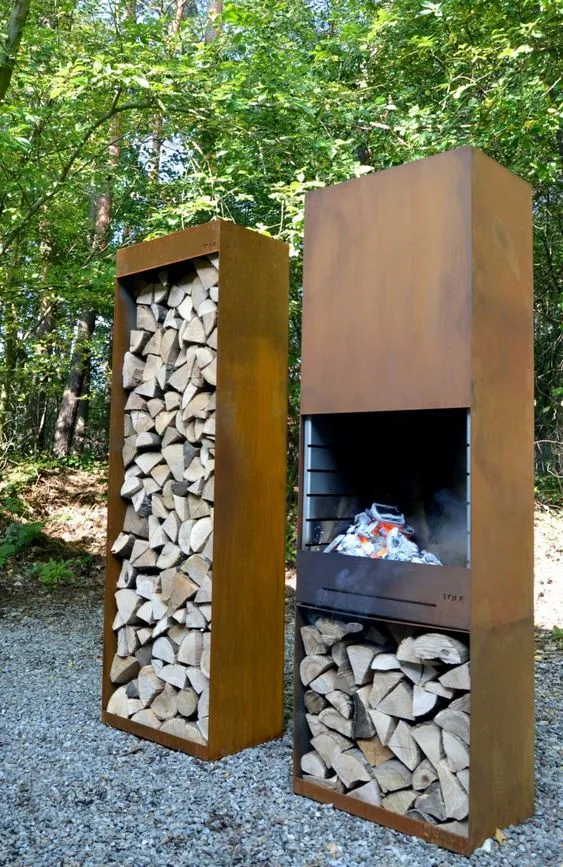 Rustic Sab nraum zoov Rhaub Corten Steel Qhov cub